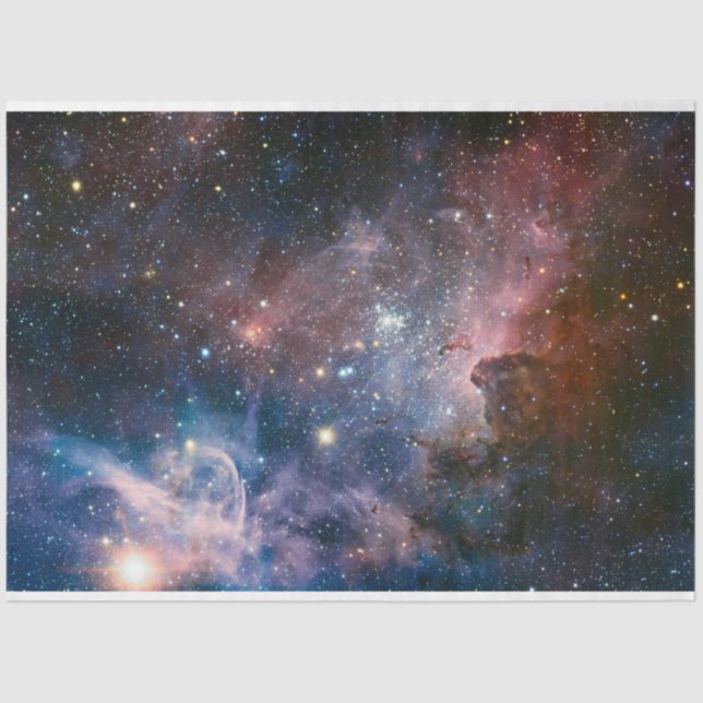 Red & Blue Carina Nebula Hubble Telescope Tissue Paper (Front)