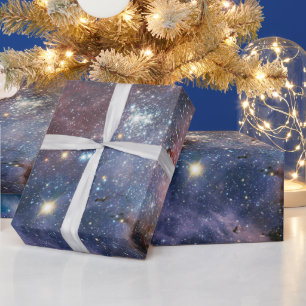 Red & Blue Carina Nebula Hubble Telescope Wrapping Paper