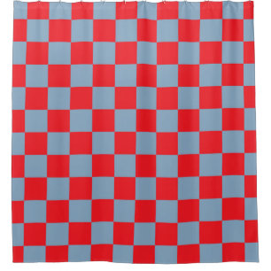 Red Blue Chequered Gingham Pattern