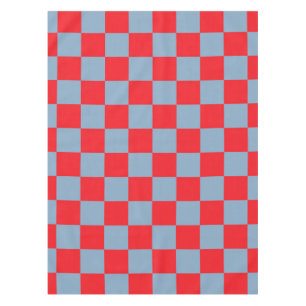 Red Blue Chequered Gingham Pattern Tablecloth