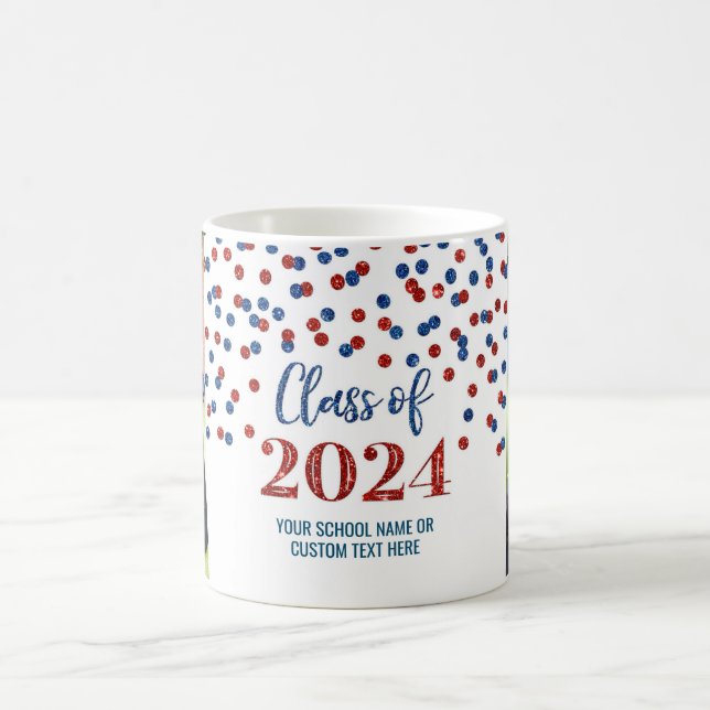 Red Blue Class of 2024 Coffee Mug (Center)