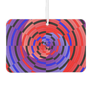 Red & Blue Counter Spiral by Kenneth Yoncich Air Freshener