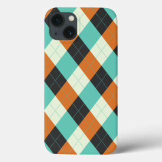 Red, Blue, & Cream Argyle iPhone 13 Case