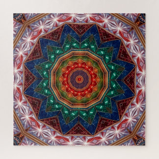 Red Blue Decorative Jigsaw Puzzle