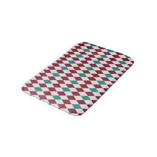 Red & Blue Diamond Glitter Bath Mat