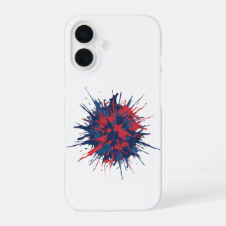 Red Blue Explosion  iPhone 16 Case