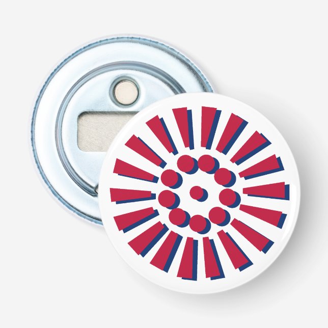 Red & Blue Firework Bottle Opener (Front)