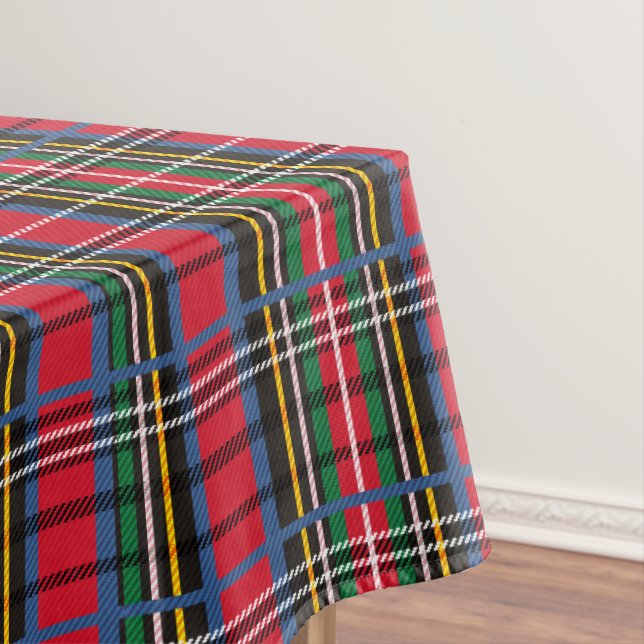 Red, Blue, green tartan design Tablecloth (In Situ)
