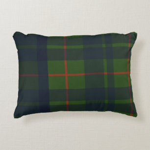 Red Blue Green Tartan Plaid Scottish Plaid  Accent Pillow