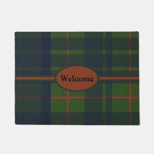 Red Blue Green Tartan Plaid Scottish Plaid  Doormat
