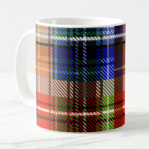Red Blue Green Yellow Plaid Tartan Design Coffee Mug