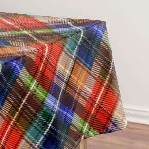 Red Blue Green Yellow Plaid Tartan Design Tablecloth