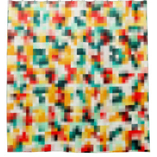 Red Blue Green Yellow White Abstract Pattern