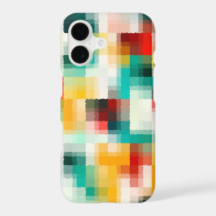 Red Blue Green Yellow White Abstract Pattern