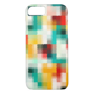 Red Blue Green Yellow White Abstract Pattern Case-Mate iPhone Case