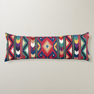 Red Blue Green Yellow White Oriental Kilim Rug Body Pillow