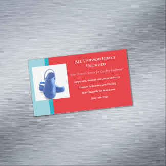  Red  Blue Medical Uniform Nurse Shoes  Magnetic Business Card