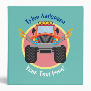 Red & Blue Monster Truck, DIY Name & Extra Text Binder
