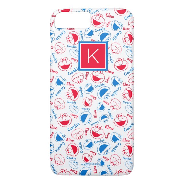 Red & Blue Pattern | Monogram Case-Mate iPhone Case (Back)