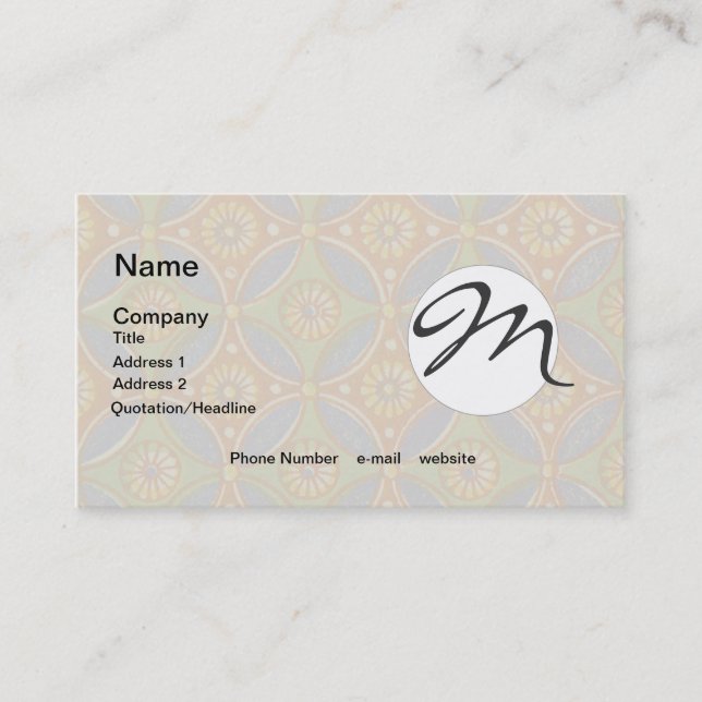 Red Blue Rustic Colourful Circle Egypt Art Pattern Business Card (Front)