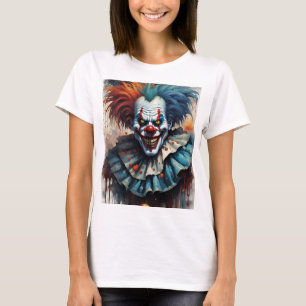 Red & Blue Scary Halloween Circus Clown Women's T T-Shirt