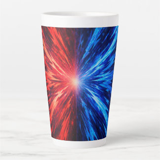 red blue shirt, abstract explosion shirt, energy b latte mug