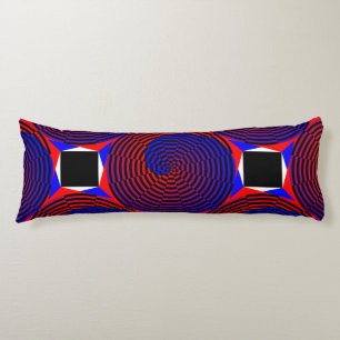 Red & Blue Spiral by Kenneth Yoncich Body Pillow