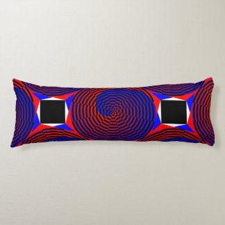 Red & Blue Spiral by Kenneth Yoncich Body Pillow