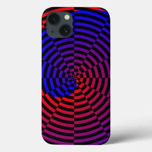 Red & Blue Spiral by Kenneth Yoncich iPhone 13 Case