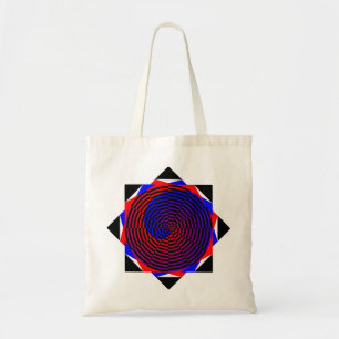 Red & Blue Spiral by Kenneth Yoncich Tote Bag