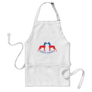 Red Blue Star Dane Series Standard Apron