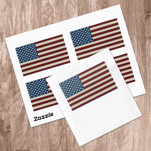 Red & Blue Stars & Stripes American Flags USA Sticker (Creator Uploaded)