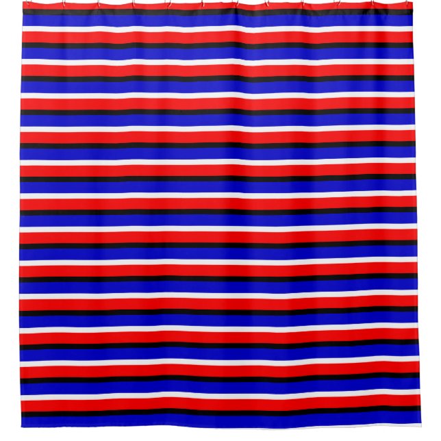 Red Blue Stripes Pattern Design (Front)
