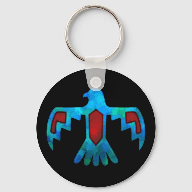 Red & Blue Thunderbird Keychain (Front)