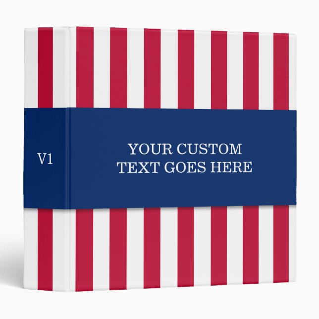 Red Blue Us Flag 4Th Of July Independence Day Binder (Front/Spine)