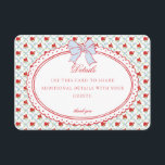 Red & Blue Vintage Fancy Floral Detail Card Invite<br><div class="desc">A charming blend of vintage elegance and playful femininity, this party decor collection features soft preppy florals paired with delicate coquette bows. Designed to feel timeless yet fresh, each piece brings a sweet, polished touch to your celebration. ★ Let me help you plan your next party! ★ If you need...</div>