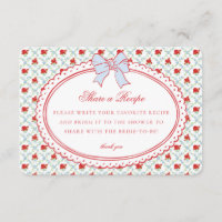 Red & Blue Vintage Fancy Floral Share Recipe