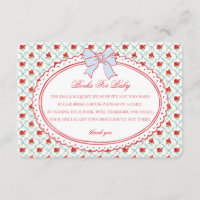 Red & Blue Vintage Floral Books for Baby Insert