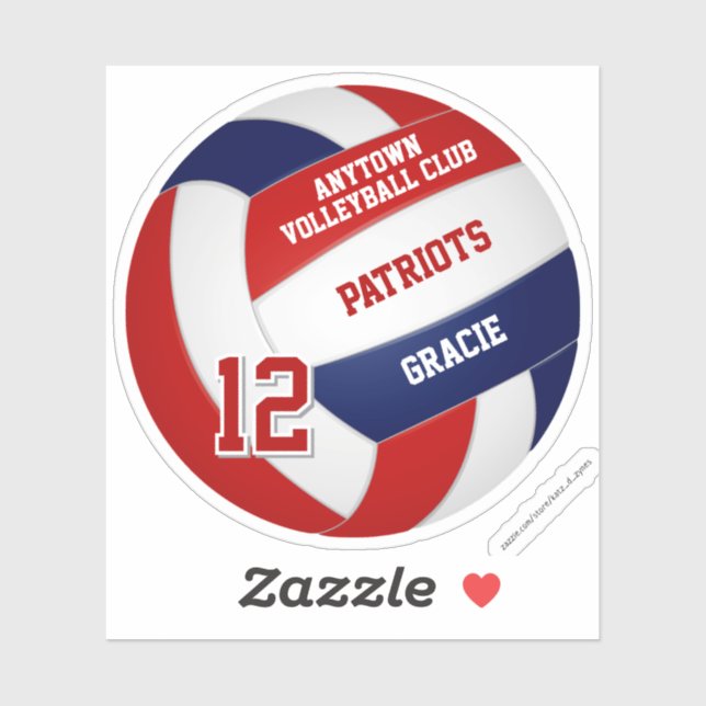 red blue volleyball team colours kids jersey numbe (Sheet)