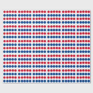Red Blue White Custom Colours Patriotic Patterns Wrapping Paper