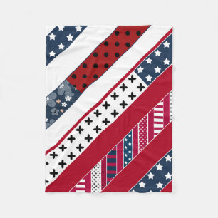 Red blue white national Patriotic background . Fleece Blanket