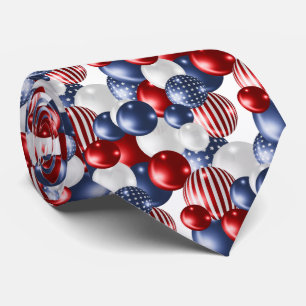 RED BLUE WHITE PATRIOTIC 2 TIE