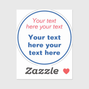 Red Blue White Your Text Here Replace Slogan