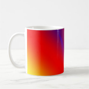 Red blue yellow abstract colourful custom add your coffee mug