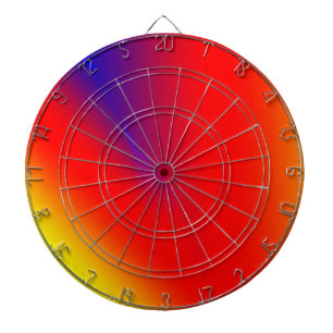 Red blue yellow abstract colourful custom add your dartboard