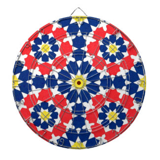 red blue yellow abstract dart board