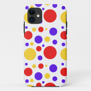 Red Blue Yellow Circles Dots iPhone 11 Case