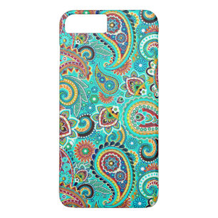 Red Blue Yellow Paisley iPhone 8 Plus/7 Plus Case