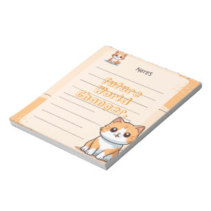 Red Blue Yellow Playful Kids Personalized Notepad