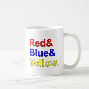 Red Blue Yellow   Primary Colours Coffee Mug